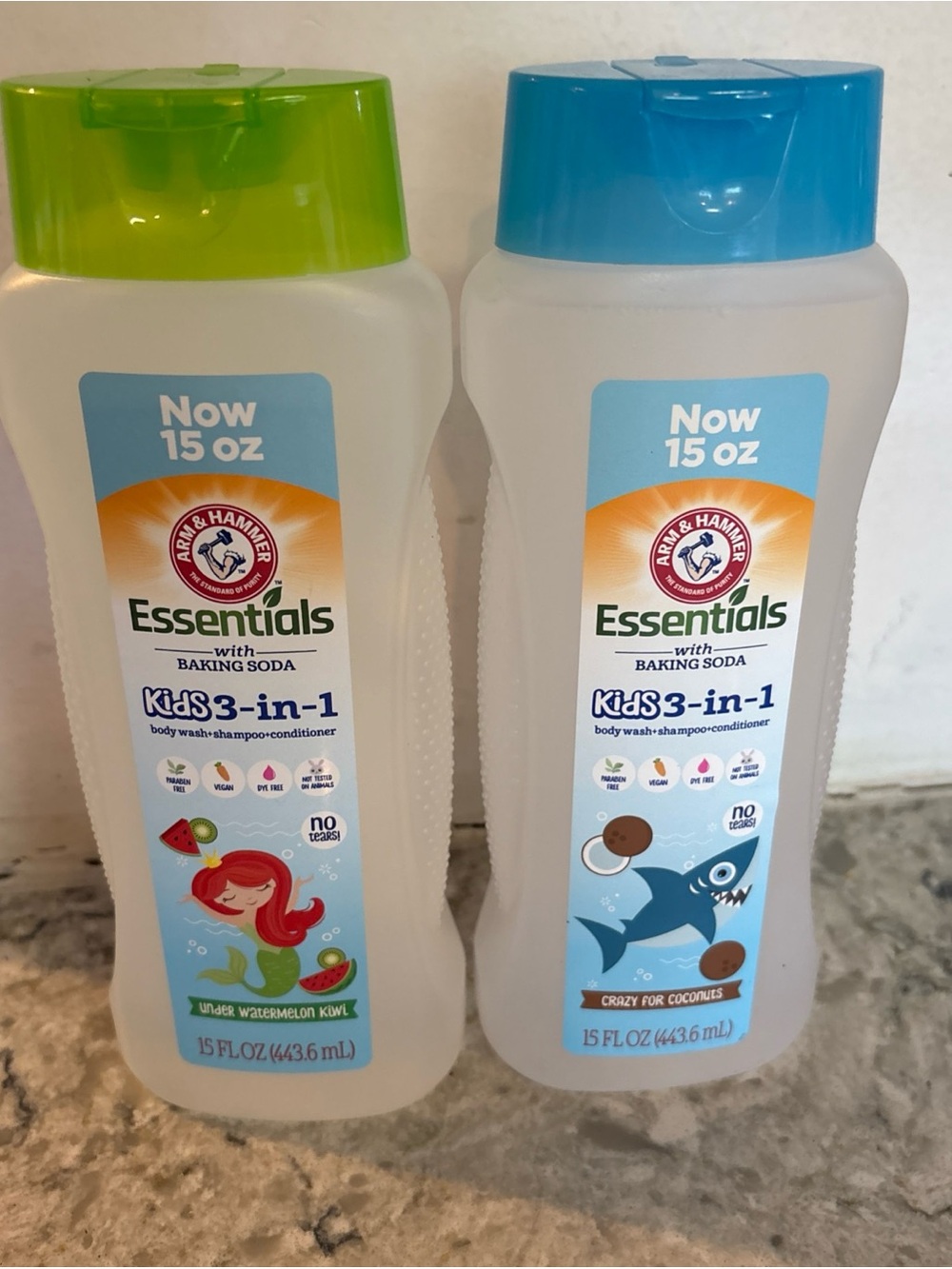 Essentials Kids 3-in-1 Body Wash, Shampoo & Conditioner - Blue & Green